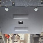 Steel catalytic converter protection plate for Hyundai Tucson
