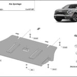 Kia Sportage catalytic converter protection cat lock steel guard