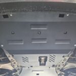 Steel skid plate for Hyundai Santa Fe engine gearbox and radiator