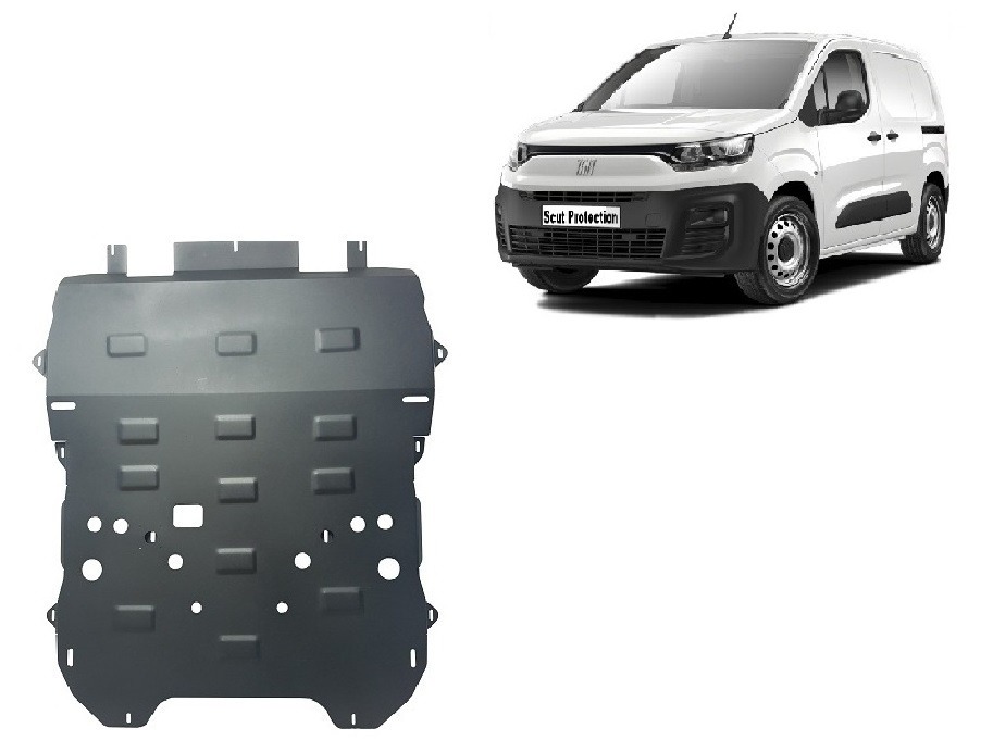 Fiat Doblo 2023–2026 2 mm steel skid plate underbody protection