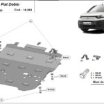 Fiat Doblo engine gearbox radiator and front bumper skid plate