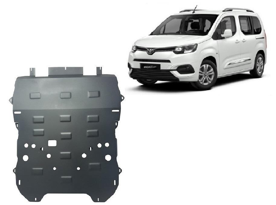Toyota Proace City Verso 2019–2026 2 mm steel skid plate underbody protection