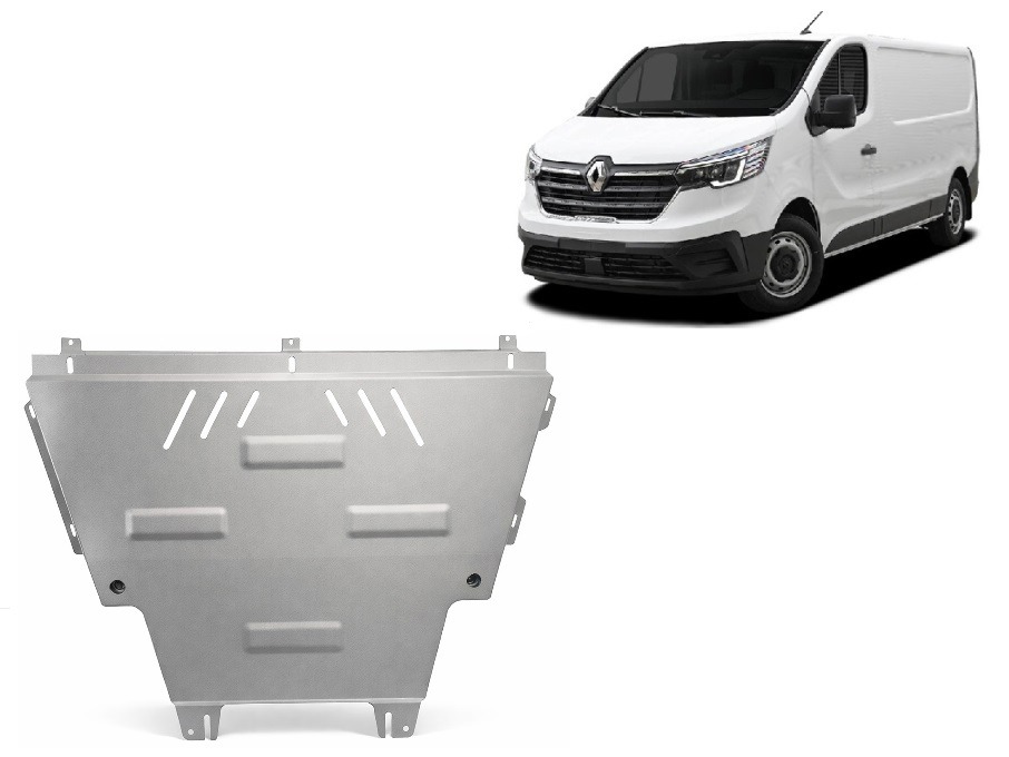 Renault Trafic 2022–2026 3 mm aluminium engine gearbox and radiator skid plate