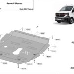 Renault Master engine gearbox and radiator aluminium protection plate