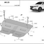 MG ZS petrol engine gearbox and radiator skid plate
