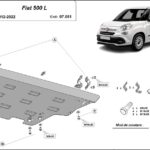 2 mm steel underbody guard for Fiat 500 L 2012–2022