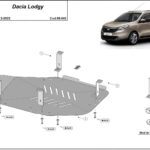 2 mm steel fuel tank protection for Dacia Lodgy 2012–2022