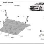 Skoda Superb 4 engine and gearbox skid plate 2024–2026