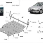 Volkswagen Bora 1998–2006 engine front bumper gearbox radiator skid plate underbody protection