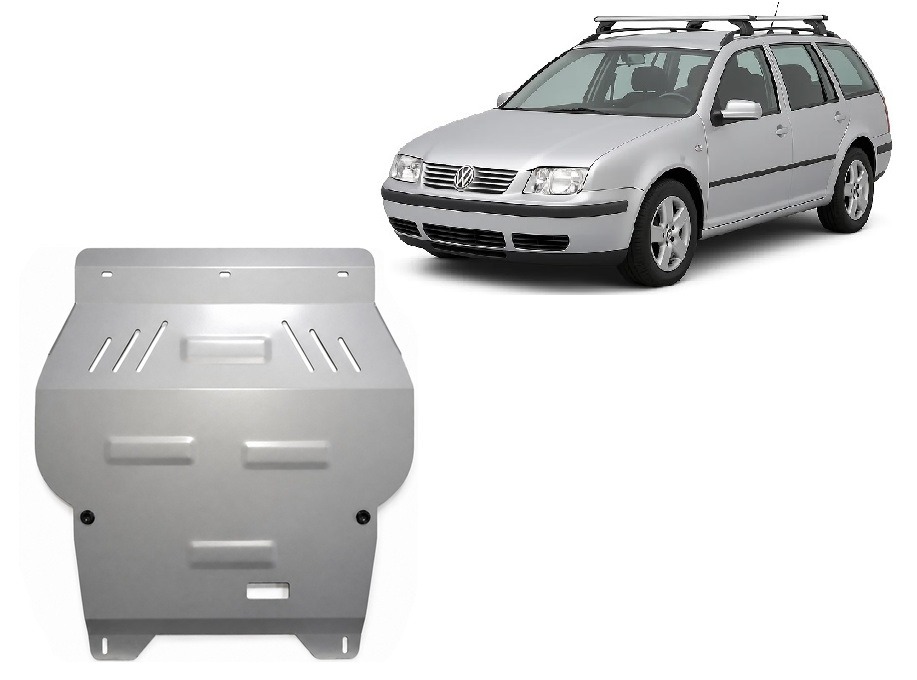 Volkswagen Bora 1998–2006 engine front bumper gearbox radiator skid plate underbody protection
