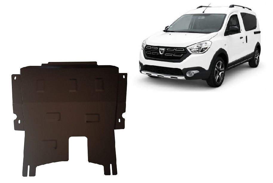Dacia Dokker Stepway 2012–2021 engine gearbox skid plate