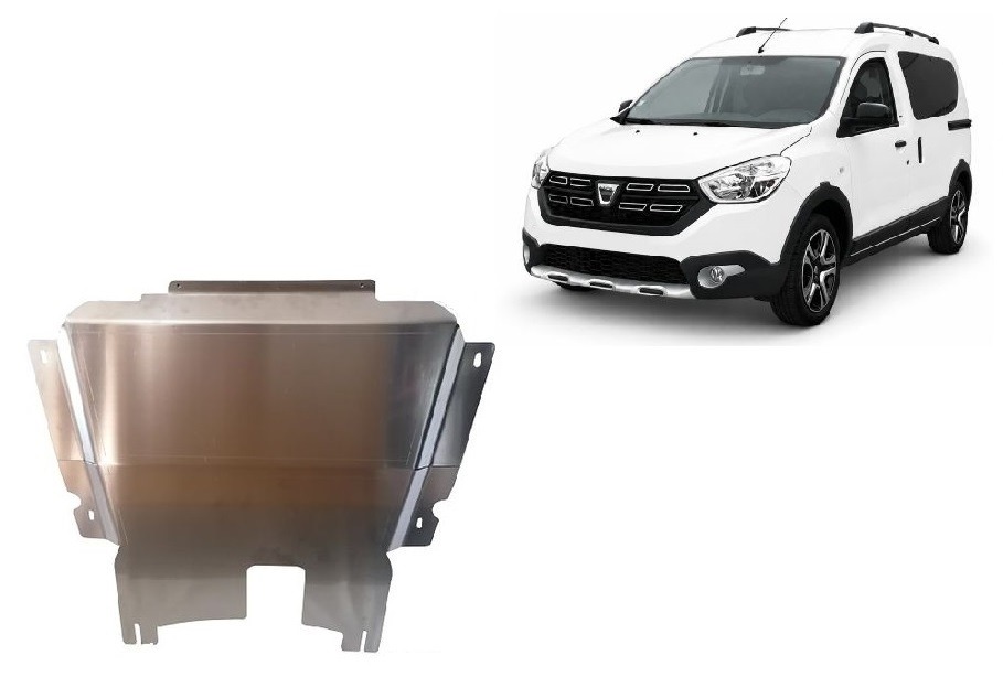 Dacia Dokker Stepway 3 mm aluminium underbody protection plate