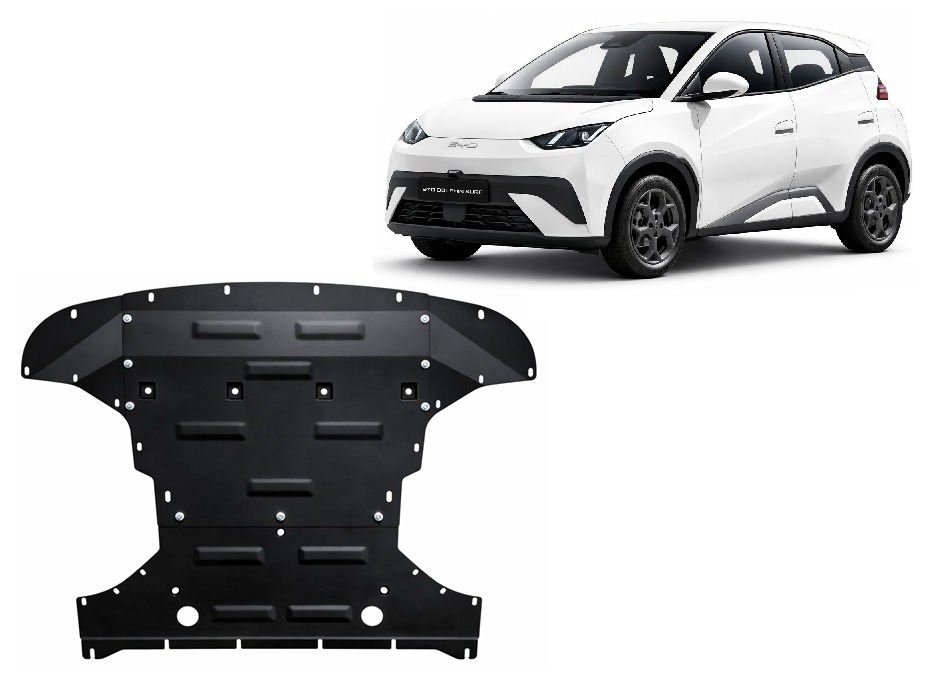 BYD Dolphin Surf (2025-2026) Engine, Front Bumper, Front Differential, Gearbox, Radiator Skid Plate - 2 mm Steel