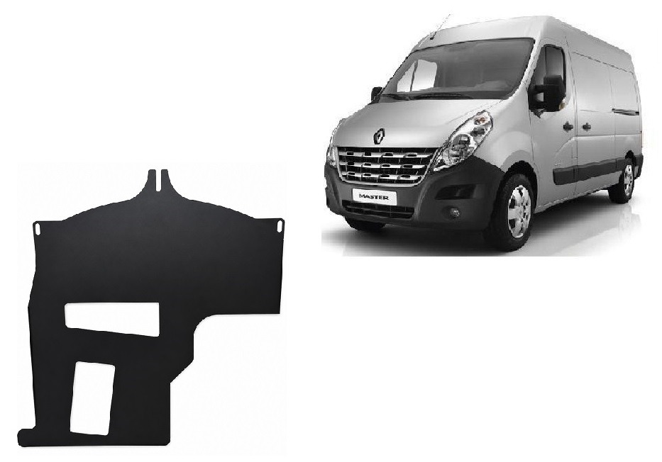 Renault Master (2010-2021) Catalytic Converter Skid Plate - 3 mm Steel