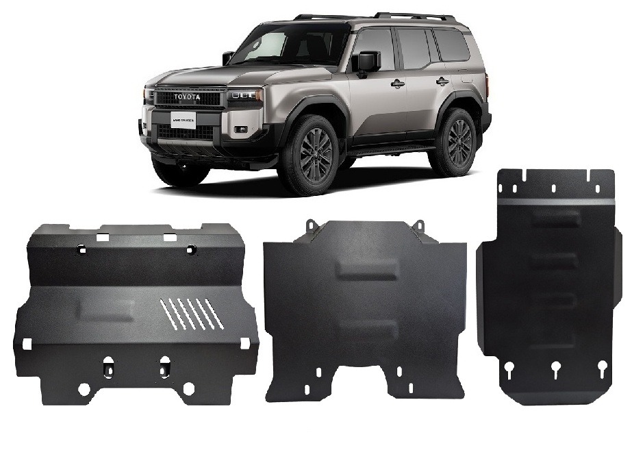 Toyota Land Cruiser 250 complete 3 mm steel underbody skid plate set