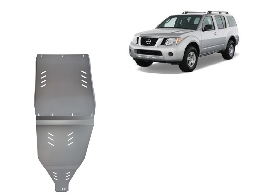 Nissan Pathfinder 2005-2015 aluminium skid plate for gearbox and transfer case