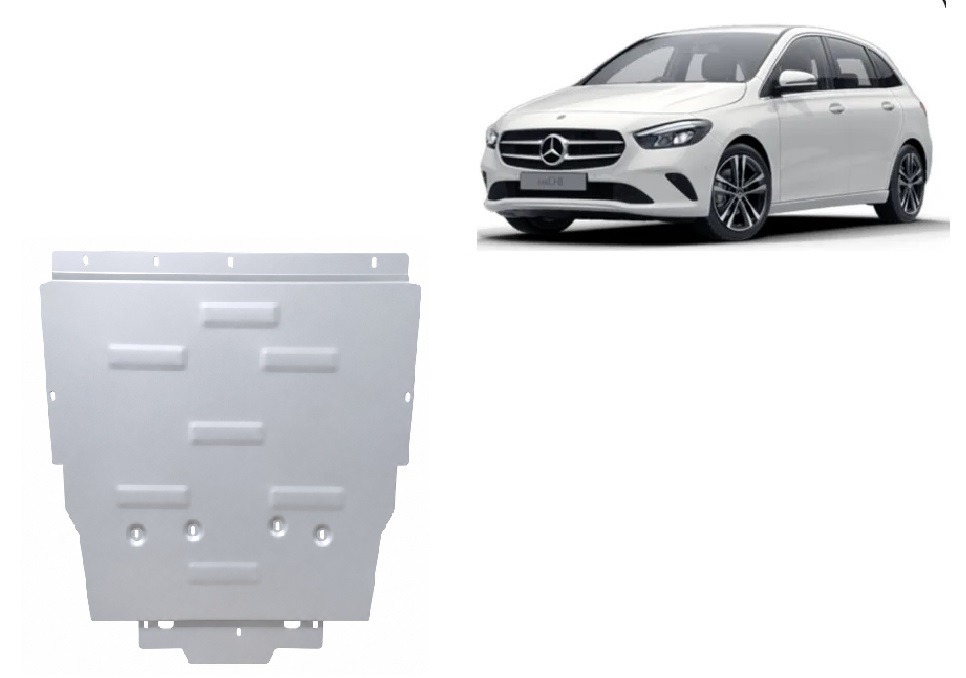 Mercedes B-Class 2018-2026 engine gearbox radiator skid plate