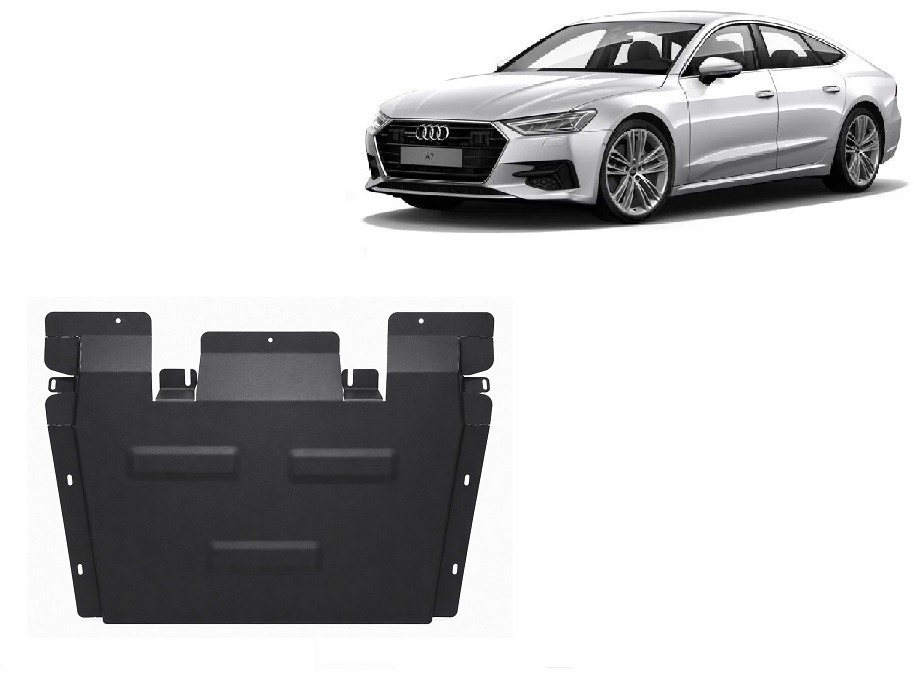 Audi A7 2019-2025 gearbox skid plate - 2 mm steel