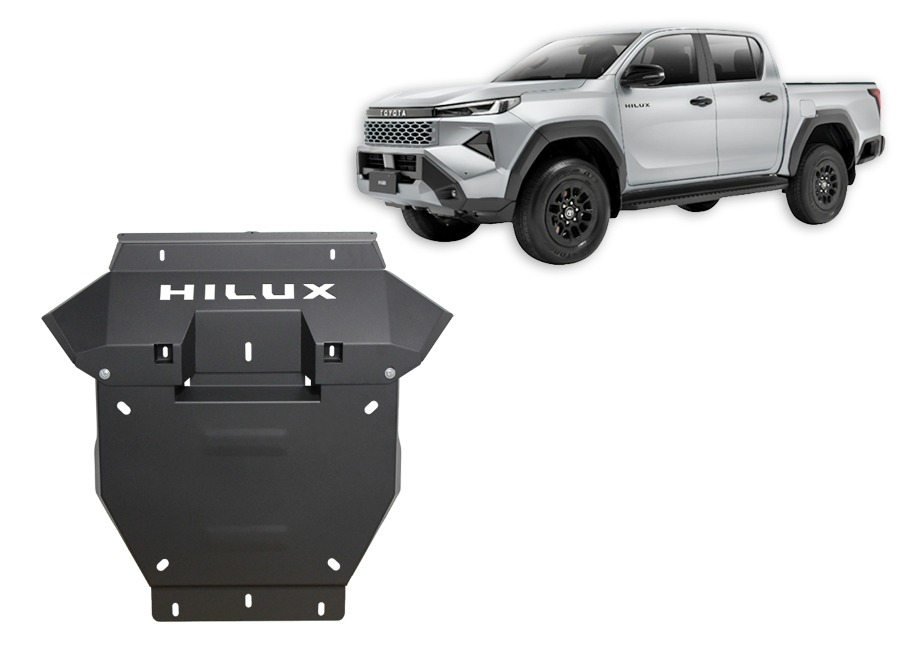 2.5 mm steel engine and radiator skid plate for Toyota Hilux (2026)
