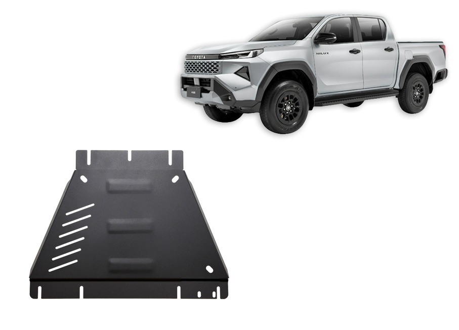 2.5 mm steel gearbox skid plate for Toyota Hilux (2026)