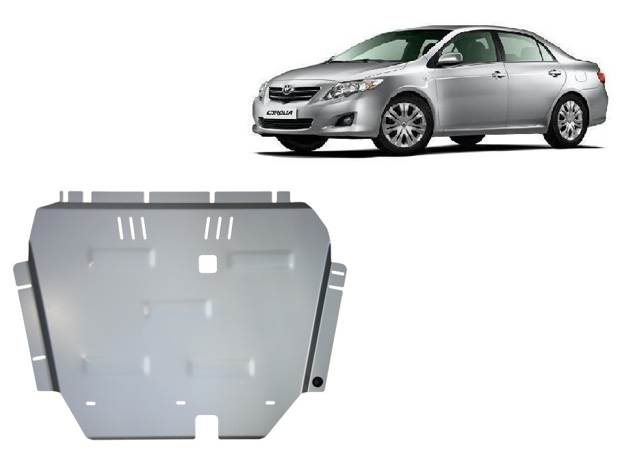 Toyota Corolla 2007-2013 engine, gearbox and radiator skid plate in 3 mm aluminium