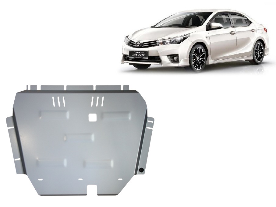 Toyota Corolla 2013-2018 engine, gearbox and radiator skid plate in 3 mm aluminium