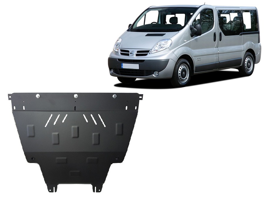 Nissan Primastar 2011-2014 engine, gearbox and radiator skid plate in 2 mm steel