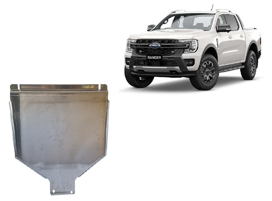 Ford Ranger 3.0 2023-2026 gearbox skid plate in 4 mm aluminium